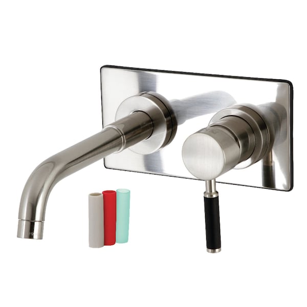 KS8118DKL Kaiser Single-Handle Wall Mount Bathroom Faucet, Brushed Nkl